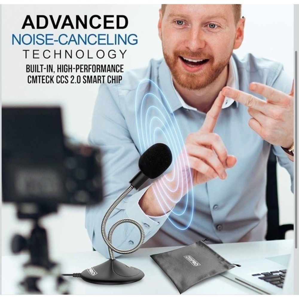 ZekPro USB Microphone for Computer Plug & Play Zoom Podcast Conference Meetings - Picture 3 of 6